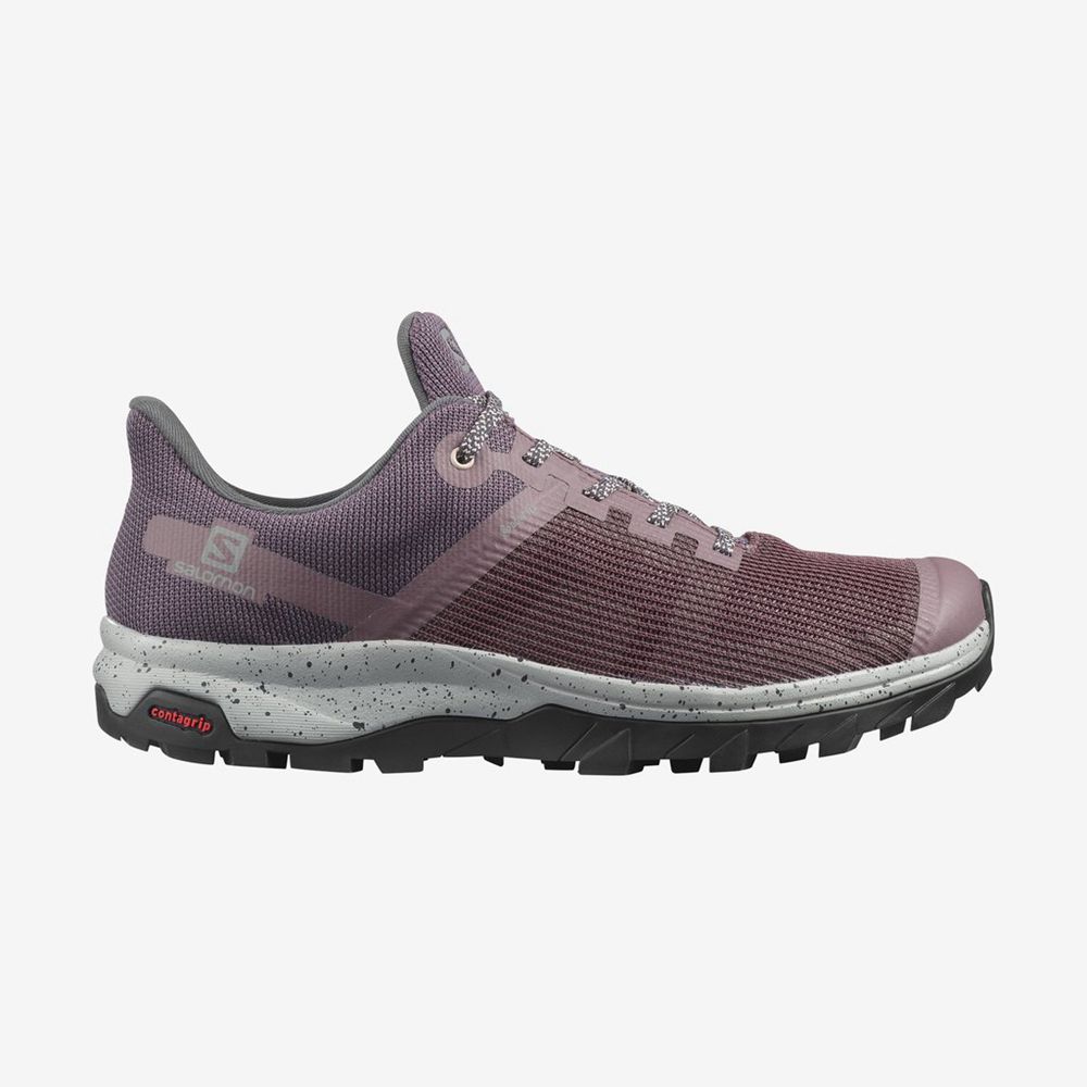 SALOMON OUTLINE PRISM GTX Philippines - Women's Hiking Shoes - Purple | 258694-HPY